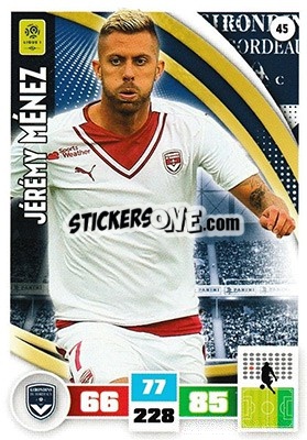 Sticker Jérémy Ménez - Foot 2016-2017. Adrenalyn Xl n. 45 - Panini
