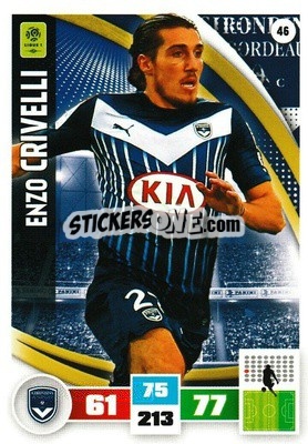 Sticker Enzo Crivelli - Foot 2016-2017. Adrenalyn Xl n. 46 - Panini