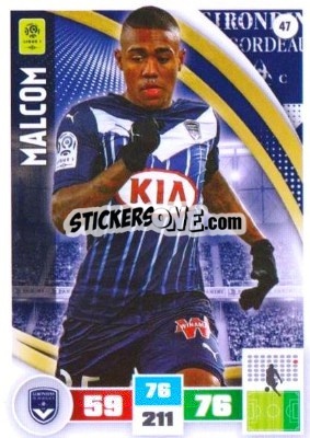 Sticker Malcom - Foot 2016-2017. Adrenalyn Xl n. 47 - Panini