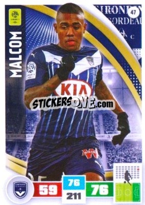 Sticker Malcom - Foot 2016-2017. Adrenalyn Xl - Panini