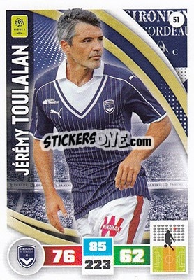 Cromo Jérémy Toulalan - Foot 2016-2017. Adrenalyn Xl - Panini