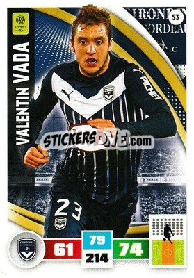 Cromo Valentin Vada - Foot 2016-2017. Adrenalyn Xl n. 53 - Panini
