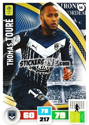 Sticker Thomas Touré - Foot 2016-2017. Adrenalyn Xl n. 54 - Panini