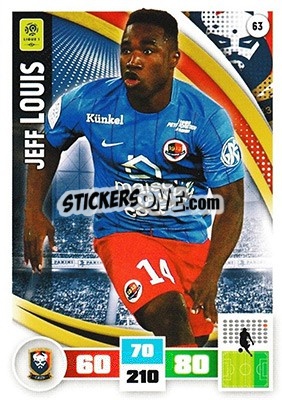 Sticker Jeff Louis - Foot 2016-2017. Adrenalyn Xl n. 63 - Panini