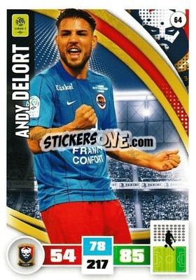 Sticker Andy Delort - Foot 2016-2017. Adrenalyn Xl n. 64 - Panini