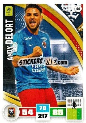 Sticker Andy Delort - Foot 2016-2017. Adrenalyn Xl - Panini