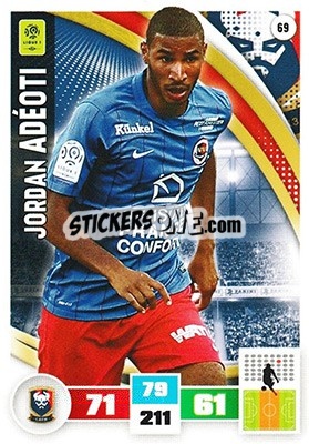 Sticker Jordan Adéoti - Foot 2016-2017. Adrenalyn Xl - Panini