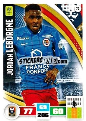Figurina Jordan Leborgne - Foot 2016-2017. Adrenalyn Xl n. 70 - Panini