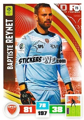 Sticker Baptiste Reynet - Foot 2016-2017. Adrenalyn Xl - Panini