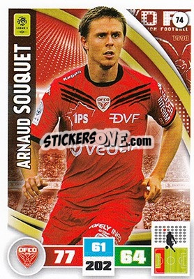 Sticker Arnaud Souquet - Foot 2016-2017. Adrenalyn Xl - Panini