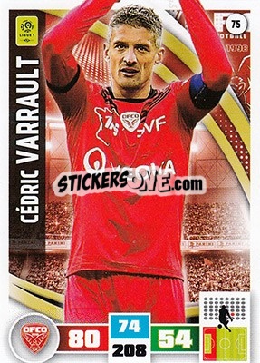 Sticker Cédric Varrault - Foot 2016-2017. Adrenalyn Xl n. 75 - Panini