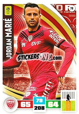 Sticker Jordan Marié - Foot 2016-2017. Adrenalyn Xl n. 78 - Panini