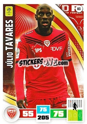 Cromo Júlio Tavares - Foot 2016-2017. Adrenalyn Xl - Panini