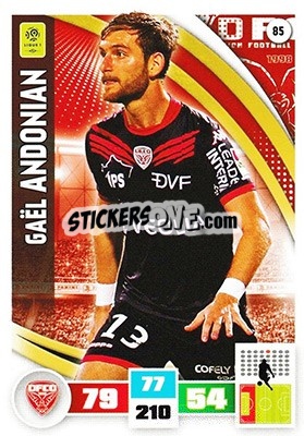 Cromo Gaël Andonian - Foot 2016-2017. Adrenalyn Xl n. 85 - Panini