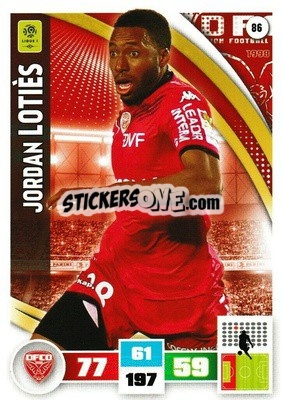 Sticker Jordan Lotiès - Foot 2016-2017. Adrenalyn Xl n. 86 - Panini