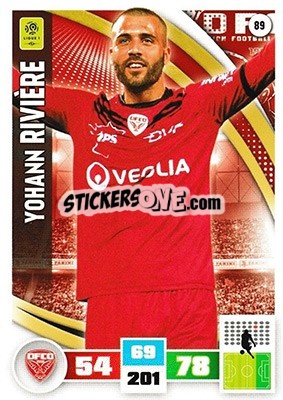 Sticker Yohann Rivière - Foot 2016-2017. Adrenalyn Xl n. 89 - Panini
