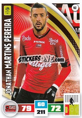 Cromo Jonathan Martins Pereira - Foot 2016-2017. Adrenalyn Xl n. 92 - Panini