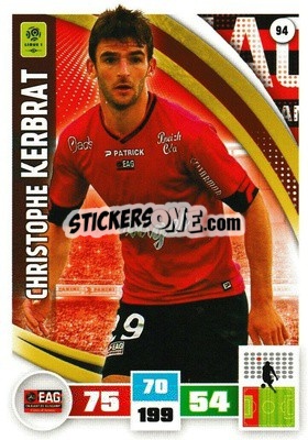 Sticker Christophe Kerbrat - Foot 2016-2017. Adrenalyn Xl - Panini