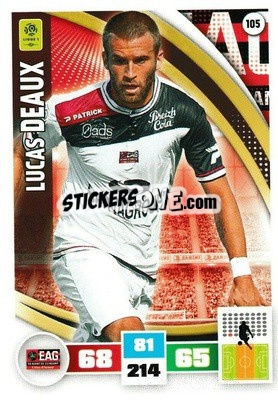 Sticker Lucas Deaux - Foot 2016-2017. Adrenalyn Xl n. 105 - Panini