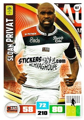 Sticker Sloan Privat - Foot 2016-2017. Adrenalyn Xl n. 107 - Panini