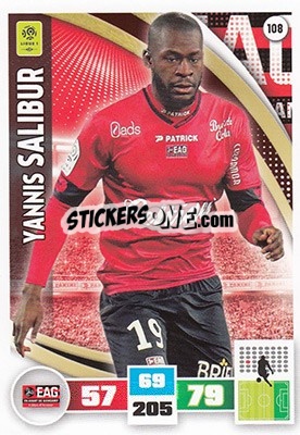 Sticker Yannis Salibur - Foot 2016-2017. Adrenalyn Xl n. 108 - Panini