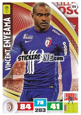 Sticker Vincent Enyeama - Foot 2016-2017. Adrenalyn Xl n. 109 - Panini