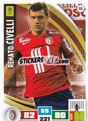 Sticker Renato Civelli - Foot 2016-2017. Adrenalyn Xl n. 112 - Panini