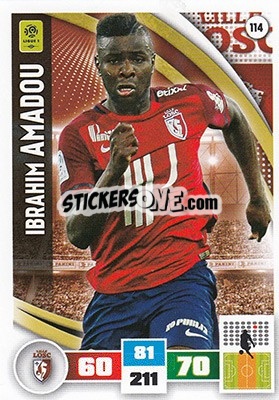 Sticker Ibrahim Amadou - Foot 2016-2017. Adrenalyn Xl - Panini