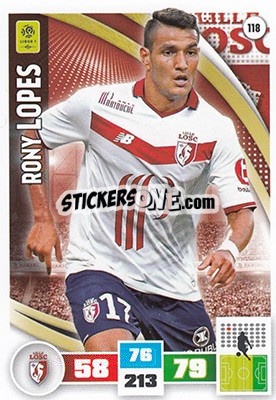 Figurina Rony Lopes - Foot 2016-2017. Adrenalyn Xl n. 118 - Panini