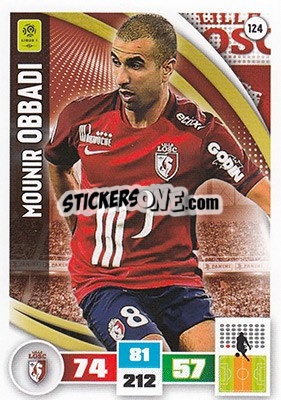 Sticker Mounir Obbadi - Foot 2016-2017. Adrenalyn Xl n. 124 - Panini