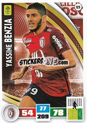 Sticker Yassine Benzia - Foot 2016-2017. Adrenalyn Xl n. 125 - Panini