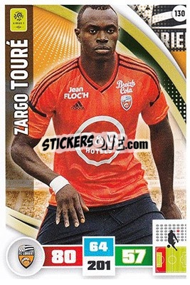 Sticker Zargo Touré - Foot 2016-2017. Adrenalyn Xl - Panini