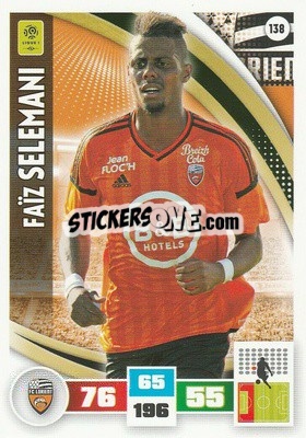 Sticker Faïz Selemani - Foot 2016-2017. Adrenalyn Xl n. 138 - Panini