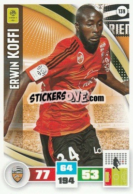 Sticker Erwin Koffi - Foot 2016-2017. Adrenalyn Xl n. 139 - Panini
