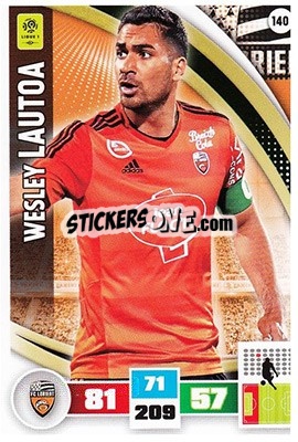 Sticker Wesley Lautoa - Foot 2016-2017. Adrenalyn Xl - Panini