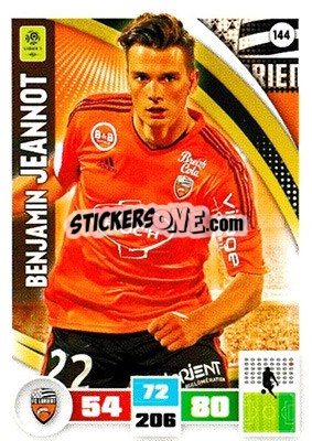 Cromo Benjamin Jeannot - Foot 2016-2017. Adrenalyn Xl - Panini