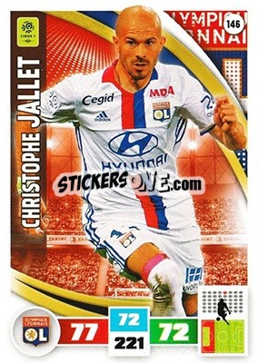 Sticker Christophe Jallet - Foot 2016-2017. Adrenalyn Xl n. 146 - Panini