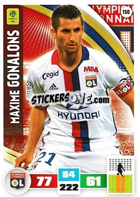 Sticker Maxime Gonalons - Foot 2016-2017. Adrenalyn Xl n. 150 - Panini
