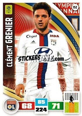 Sticker Clément Grenier - Foot 2016-2017. Adrenalyn Xl n. 152 - Panini
