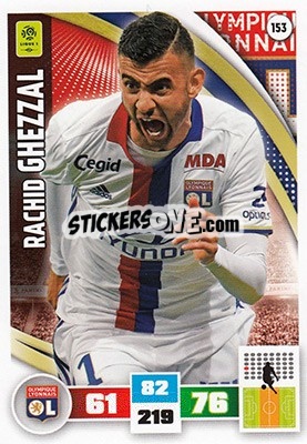 Sticker Rachid Ghezzal - Foot 2016-2017. Adrenalyn Xl n. 153 - Panini