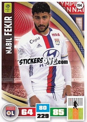 Sticker Nabil Fekir - Foot 2016-2017. Adrenalyn Xl - Panini