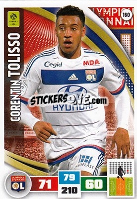 Sticker Corentin Tolisso - Foot 2016-2017. Adrenalyn Xl n. 160 - Panini