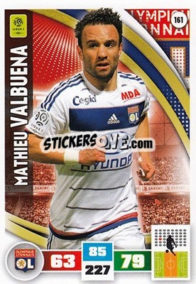 Sticker Mathieu Valbuena - Foot 2016-2017. Adrenalyn Xl n. 161 - Panini
