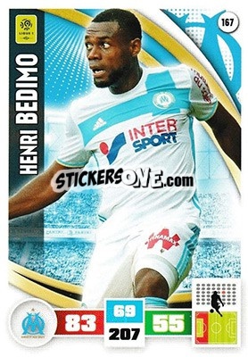 Sticker Henri Bedimo - Foot 2016-2017. Adrenalyn Xl n. 167 - Panini
