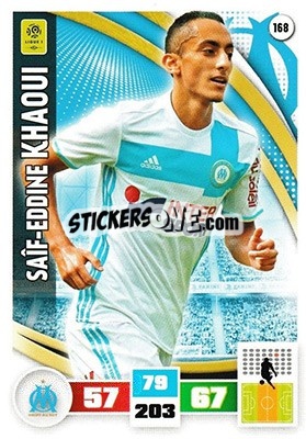 Sticker Saîf-Eddine Khaoui - Foot 2016-2017. Adrenalyn Xl n. 168 - Panini