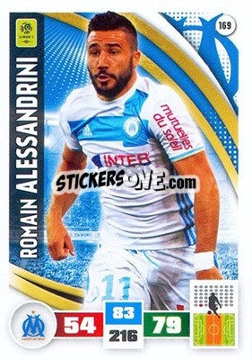 Figurina Romain Alessandrini - Foot 2016-2017. Adrenalyn Xl - Panini