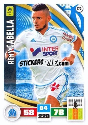 Sticker Rémy Cabella - Foot 2016-2017. Adrenalyn Xl n. 170 - Panini