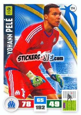 Sticker Yohann Pelé - Foot 2016-2017. Adrenalyn Xl n. 174 - Panini