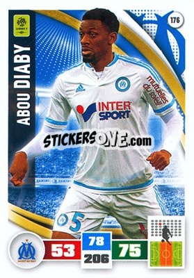 Sticker Abou Diaby - Foot 2016-2017. Adrenalyn Xl n. 176 - Panini