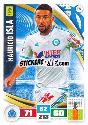 Sticker Mauricio Isla - Foot 2016-2017. Adrenalyn Xl - Panini